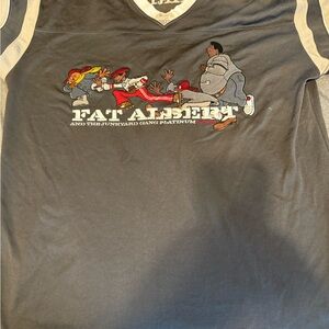 Y2K Fat Albert Graphic Men's Shirt - Black Xl